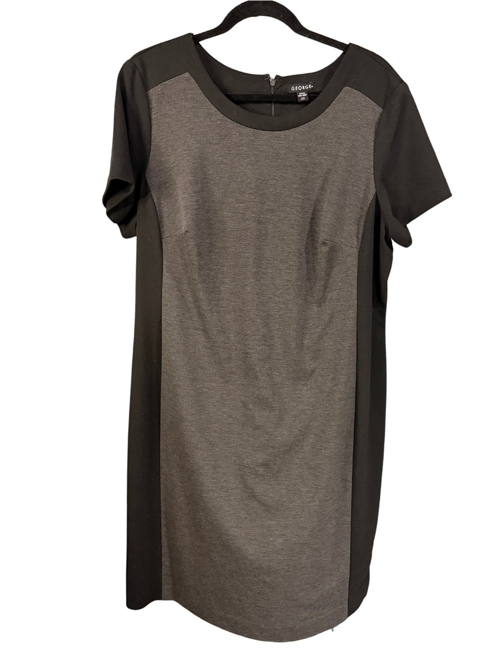 George Gray and Black Midi Sheath Dress